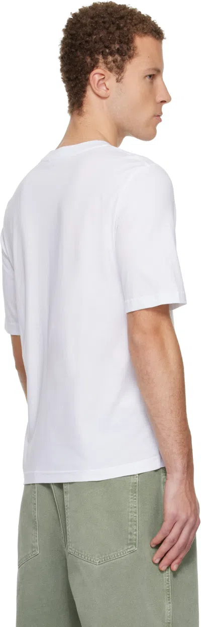 Marni Cotton T-shirt With Maxi Print In White