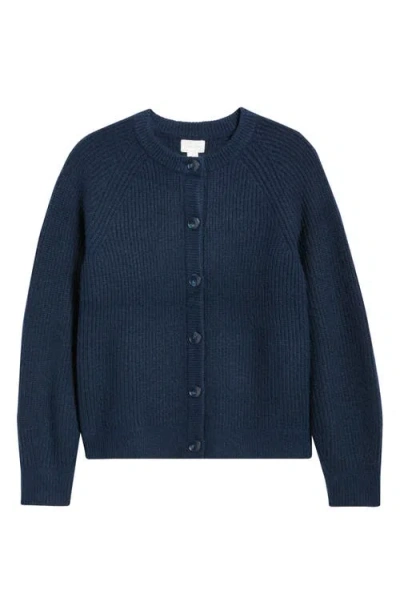 Caslonr Caslon(r) Cozy Rib Cardigan In Blue