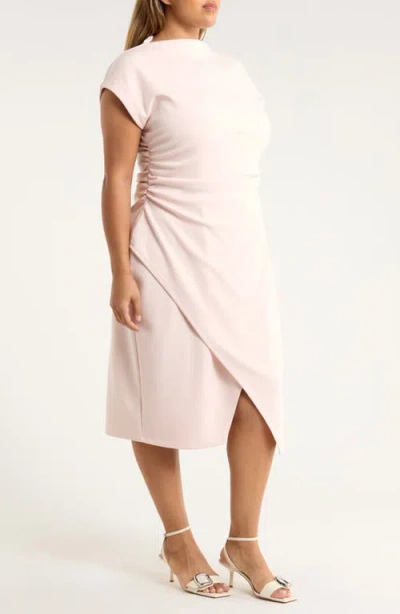 Nordstrom Ruched Cap Sleeve Dress In Pink