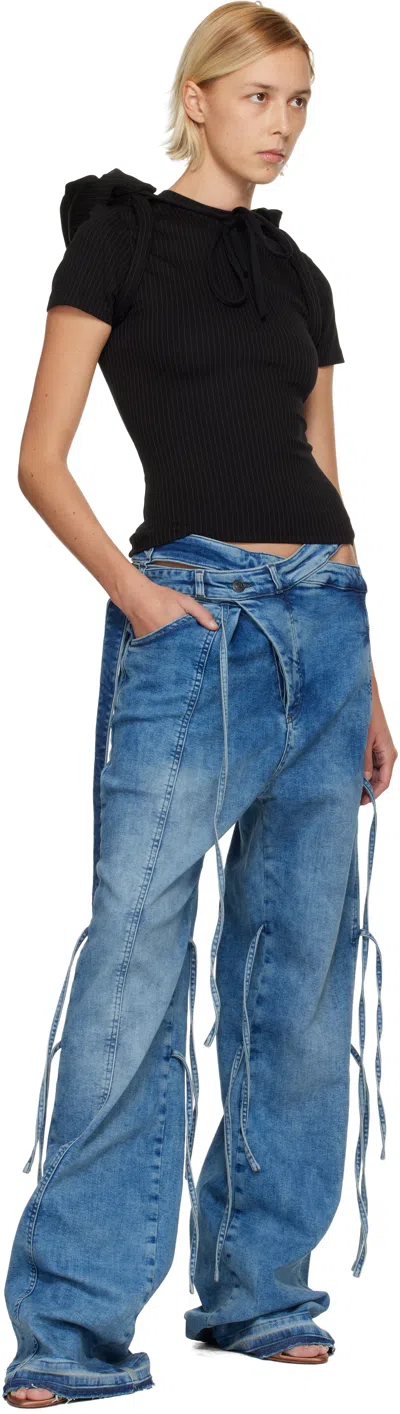 Ottolinger Black Padded Hood T-shirt In Black