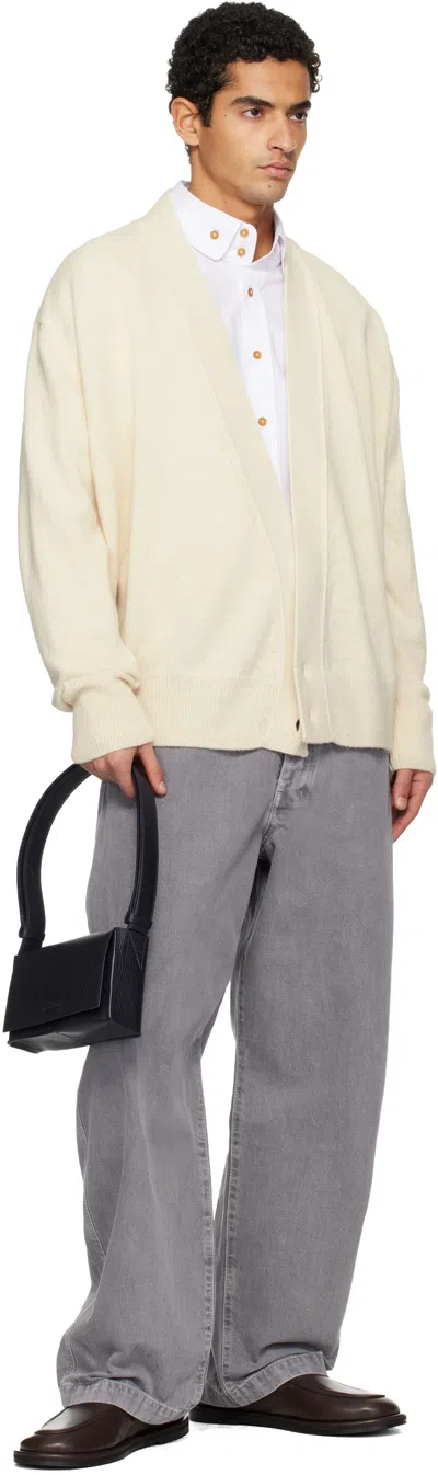 Studio Nicholson Navy Meshi Mini Leather Bag In Blue