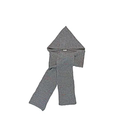 Mabli Women's Grey Moya Hooded Scarf - Puddle In Gray