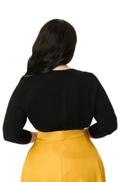 Unique Vintage Plus Size Bookworm Cardigan In Brown