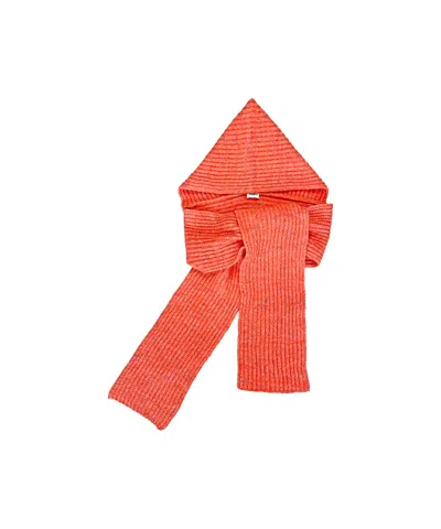 Mabli Women's Orange Moya Hooded Scarf - Blaze In Orange