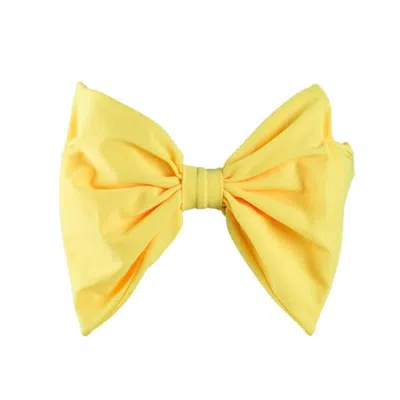 Paola Amador Women's Yellow Bikini Top Bow In Yellow