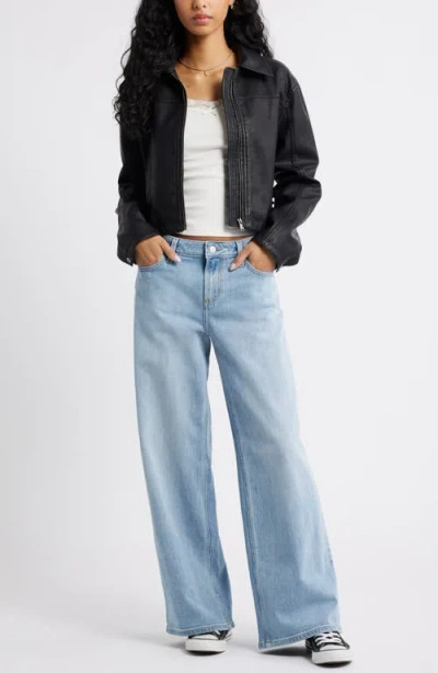 Bp. Low Rise Baggy Wide Leg Jeans In Blue