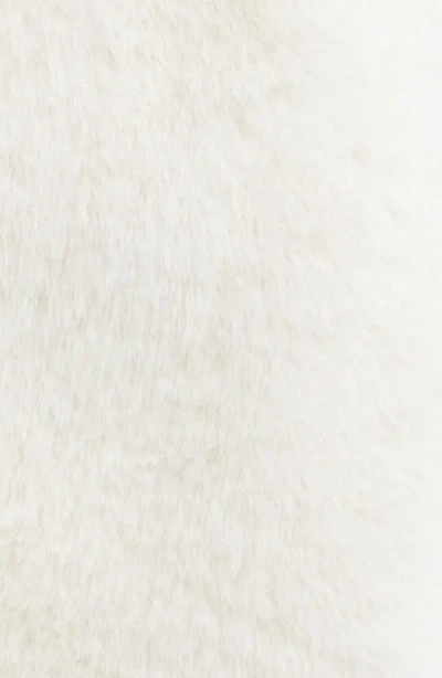 Via Spiga Reefer Faux Fur Longline Coat In White