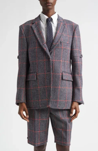Thom Browne Oversize Hunting Tweed Sport Coat In Multi