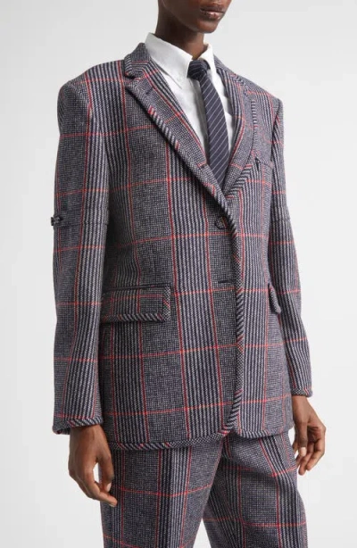 Thom Browne Oversize Hunting Tweed Sport Coat In Multi