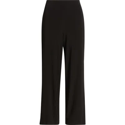 Ak Anne Klein Knit Wide Leg Pants In Animal Print