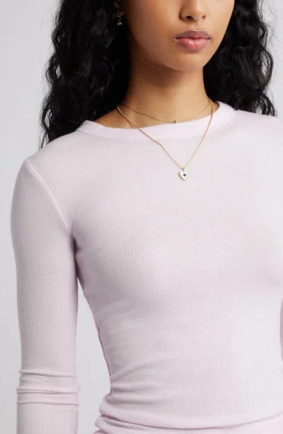 Bp. Ribbed Long Sleeve T-shirt In Purple