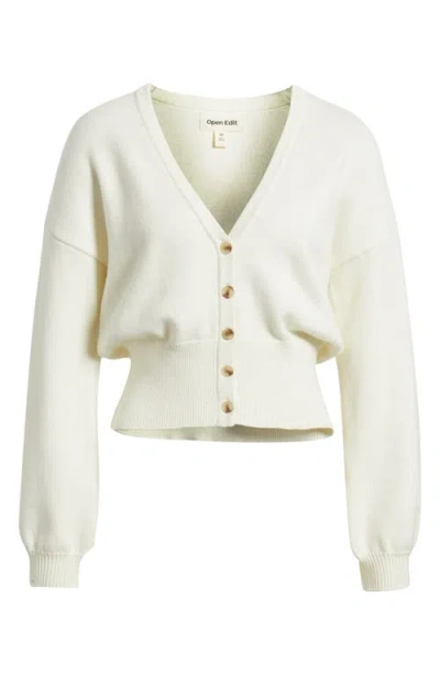 Open Edit Rib Waist Cardigan In Multi