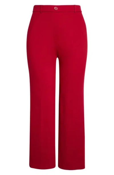 Kasper Pull-on Trouser Pants In Red