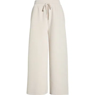 Zella Ottoman Wide Leg Drawstring Pants In White