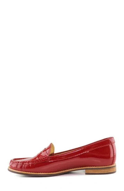 Marc Joseph New York East Village Patent Leather Penny Loafer In Red