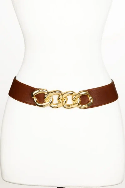 Raina Belts Big Snake Buckle Leather Belt In Black