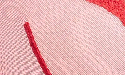Fleur Du Mal Sheer Tulle Demi Bra Rouge In Red