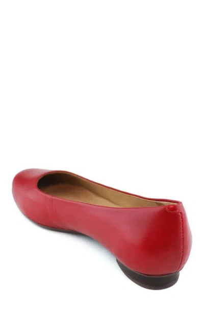 Marc Joseph New York Ferris Leather Ballet Flat In Red