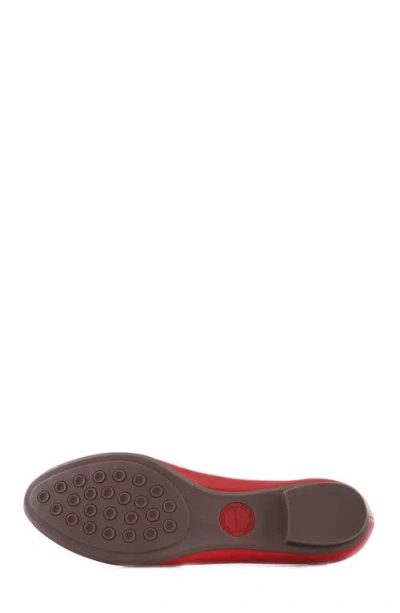 Marc Joseph New York Ferris Leather Ballet Flat In Red