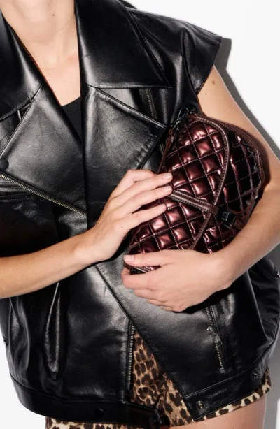 Mz Wallace Astor Small Convertible Clutch Bag In Orange