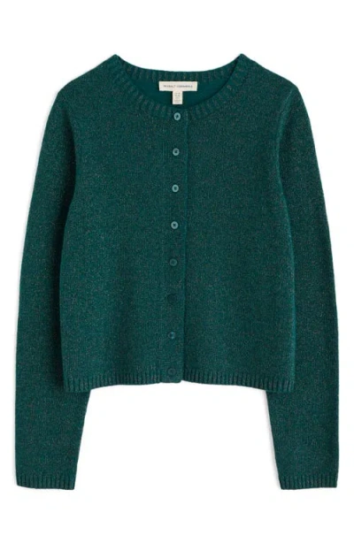 Seasalt Cornwall Tern Tide Sparkle Merino Wool Blend Cardigan In Green