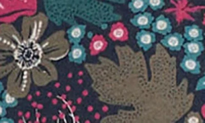 Seasalt Cornwall Drawing Book Floral Print Top In Green