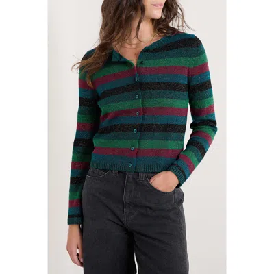 Seasalt Cornwall Tern Tide Sparkle Merino Wool Blend Cardigan In Multi