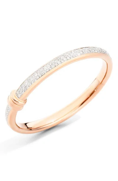 Pomellato Iconica Diamond Bangle Bracelet In Brown