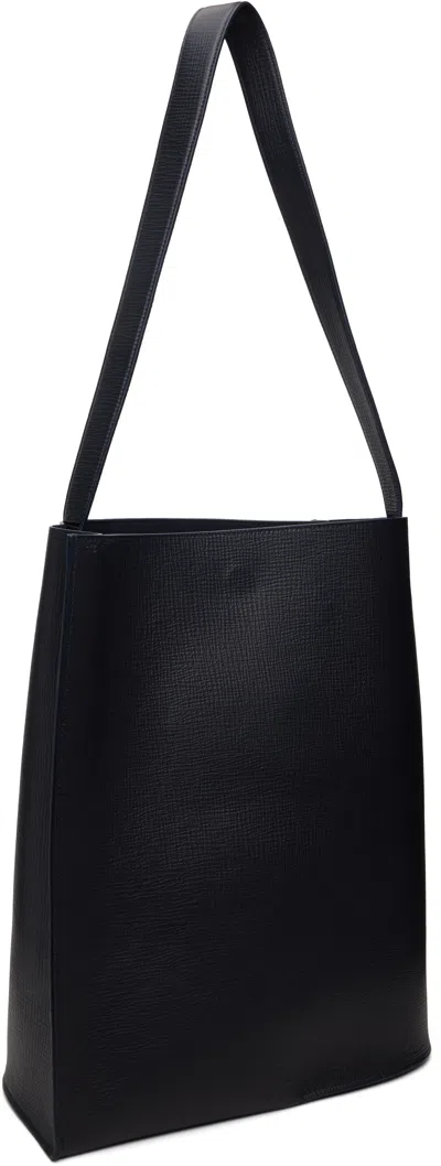Studio Nicholson Navy Doublet Type 2 Leather Tote In Black