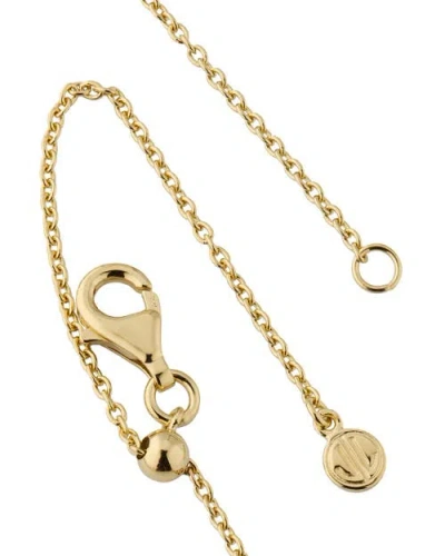 Jan Leslie Single Heart 18" Necklace Set In Sterling Silver With 18k Gold Overlay In Brown