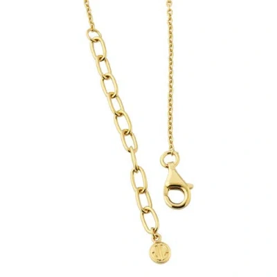 Jan Leslie Single Station Rectangle Dash Necklace In Sterling 18k Gold Overlay In Brown