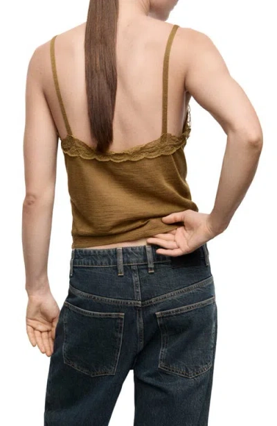 Mango Mustasa Knit Camisole In Brown