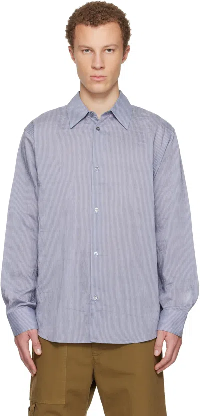 Studio Nicholson Blue View Shirt In Blue