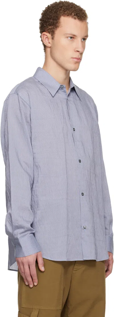 Studio Nicholson Blue View Shirt In Blue