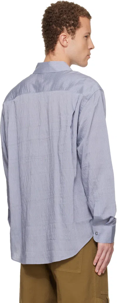 Studio Nicholson Blue View Shirt In Blue