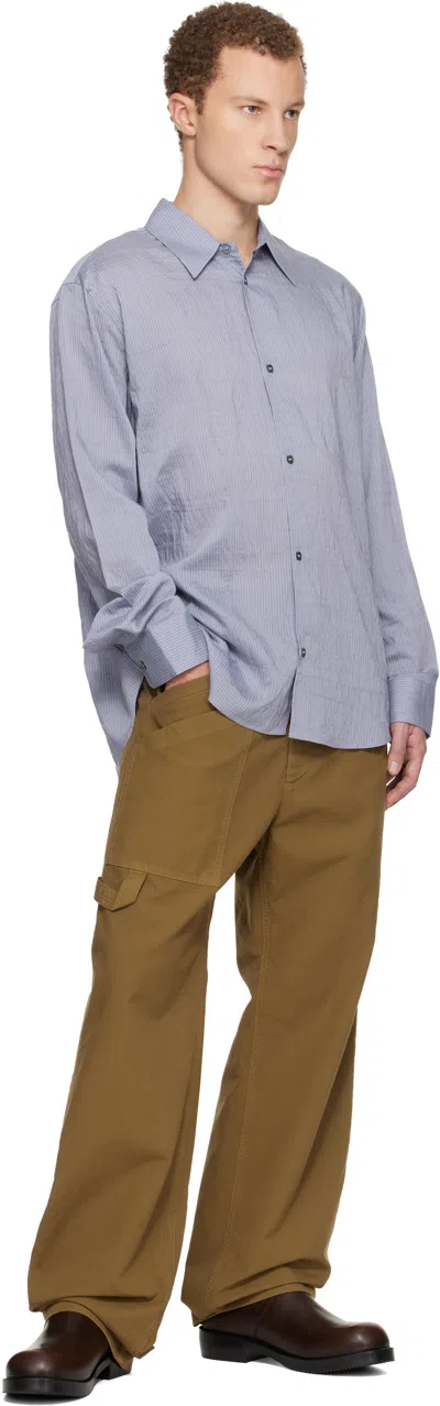 Studio Nicholson Blue View Shirt In Blue