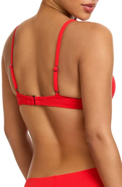 Robin Piccone Ava Underwire Triangle Bikini Top In Purple