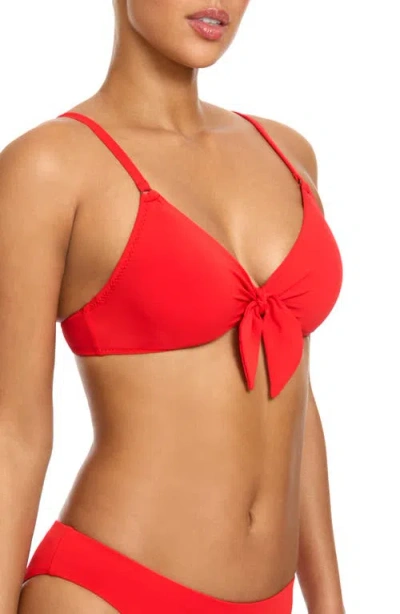 Robin Piccone Ava Underwire Triangle Bikini Top In Purple