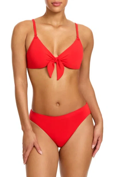 Robin Piccone Ava Underwire Triangle Bikini Top In Purple