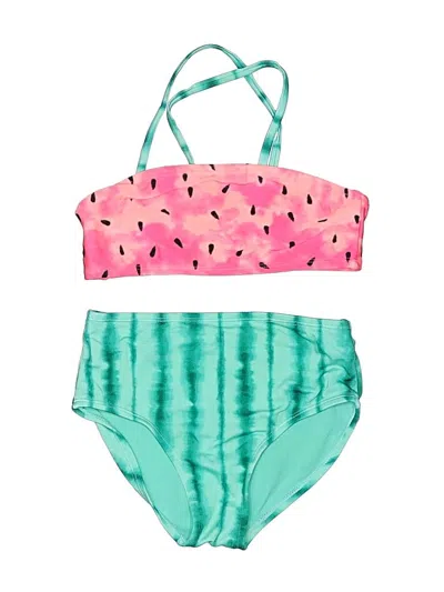 Pre-owned Cat & Jack Kids' Two Piece Swimsuit In Pink