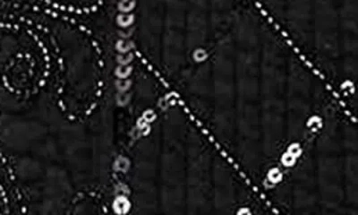 Allsaints Ava Clara Sequin Detail Cotton Blend Quilted Jacket In Multi