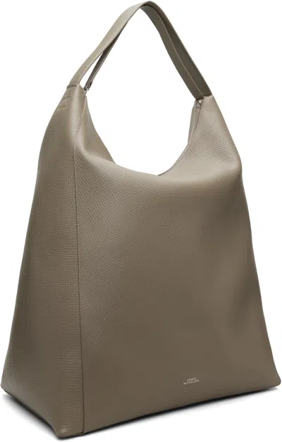 Studio Nicholson Taupe Type 2 Leather Tote In Gray