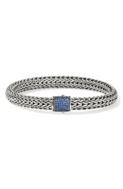 John Hardy Sterling Silver Icon Sapphire Bracelet In White