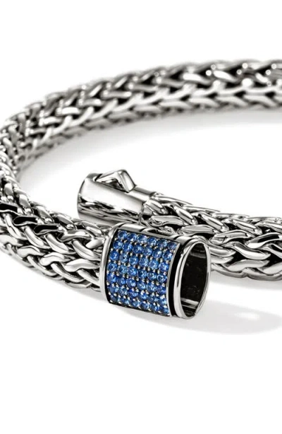 John Hardy Sterling Silver Icon Sapphire Bracelet In White