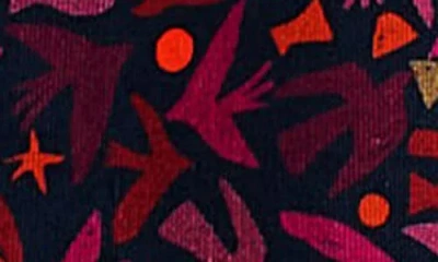 Seasalt Cornwall Rose Cottage Bird Print Long Sleeve Cotton Corduroy Midi Dress