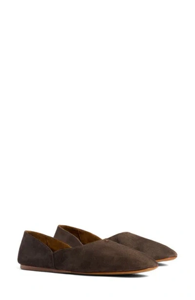 Khaite Brown Calf Leather Bos Taurus Ballet Flats In Brown