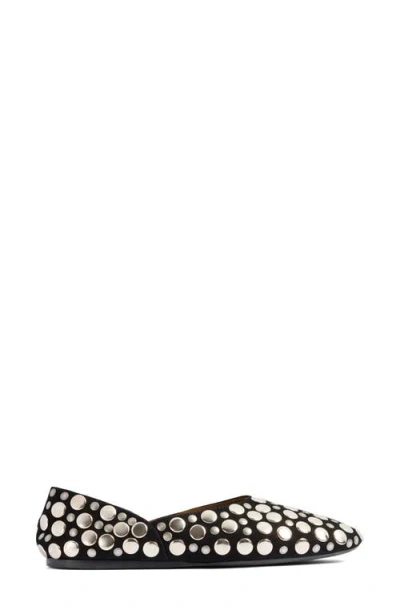 Khaite Jane Stud-embellished Leather Ballet Flats In Black