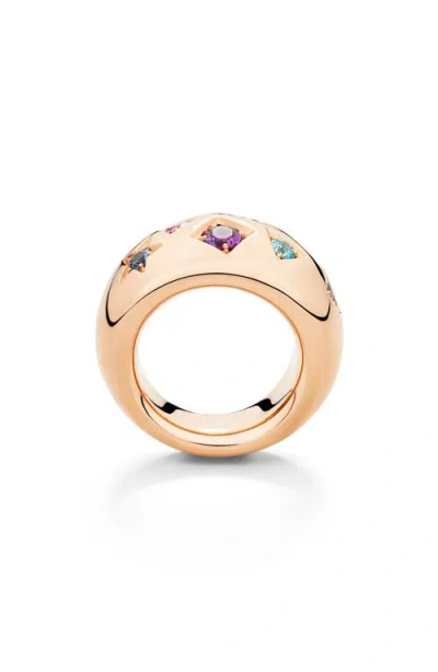 Pomellato Iconica Geometric Gemstone Ring In Gold