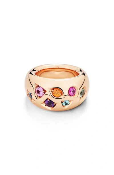 Pomellato Iconica Geometric Gemstone Ring In Gold