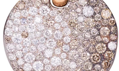 Pomellato Sabbia White & Brown Diamond Pendant Necklace In Black